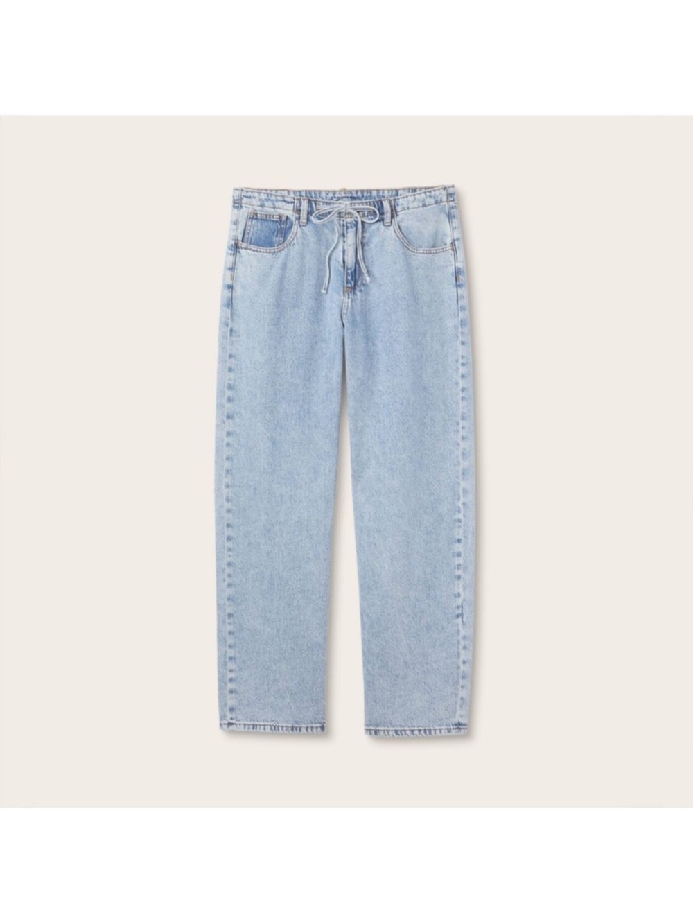 PARKE Women's Mid-Rise Drawstring Baggy Jeans +Target - Picture 2 of 4